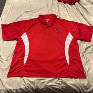 Texas Tech Pro Player Vibrant Red Polo with White Details